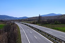 European route E75 in North Macedonia Avtopatska delnitsa Veles - Negotino - Demir Kapija.JPG