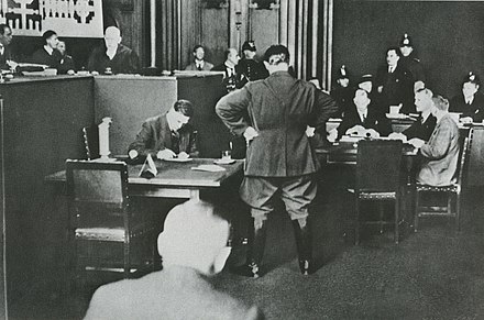 Dimitrov giving a speech in the trial of the Reichstag fire, 1933