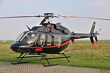 Bell 407 auf dem Flugplatz Borkum