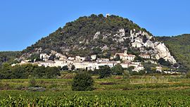 The village of Séguret and the vineyard