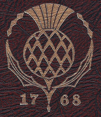 Encyclopædia Britannican nykyisinkin käytetty piikkiohdake-logo vuoden 1768 versiossa.