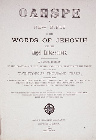 <i>Oahspe: A New Bible</i> 1882 spriritualist book