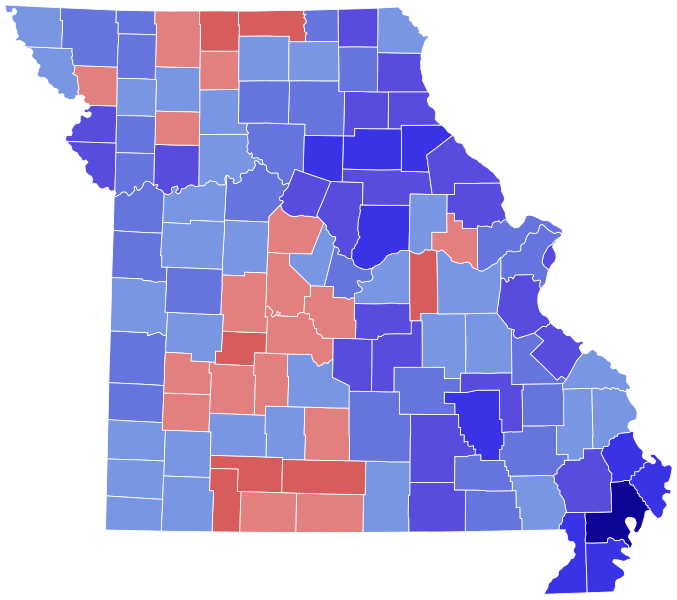 File:1958 United States Senate election in Missouri results map by county.svg