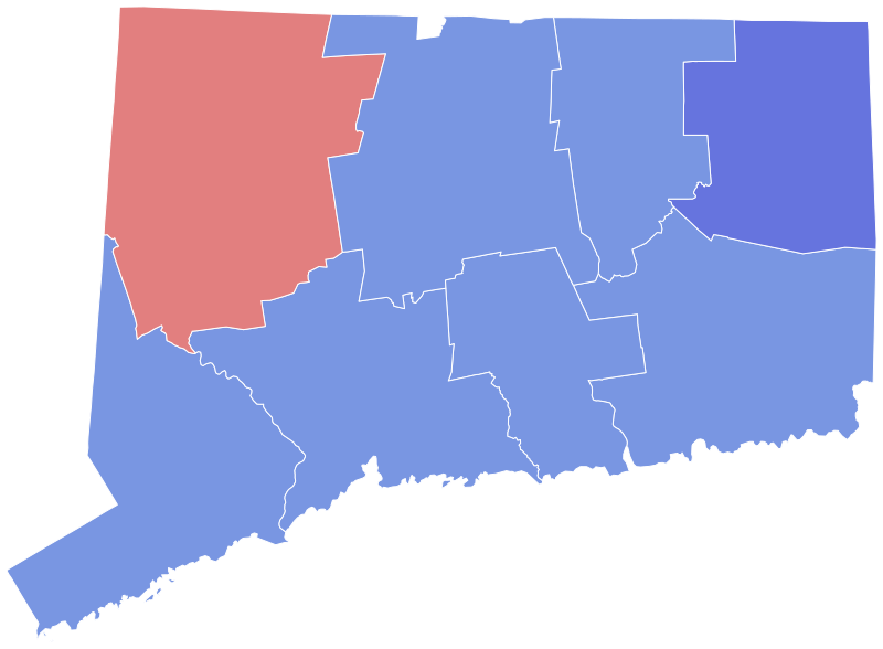 File:1966 Connecticut gubernatorial election results map by county.svg