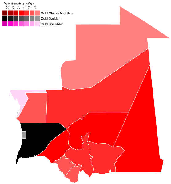 File:2007 Mauritanian presidential election - First round results (gradient).svg