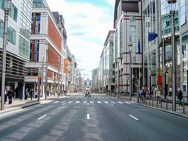 View looking west towards the Parc du Cinquantenaire/Jubelpark