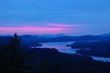 The Fulton Chain of Lakes in Adirondack Park in Upstate New York in August 2007 4thlakesunrise.jpg