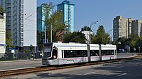 A 71-414 Pesa Fokstrot tramcar. 2021.