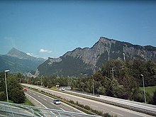 The A13 between Sargans and Chur (August 2004) A13 Churgebiet.jpg