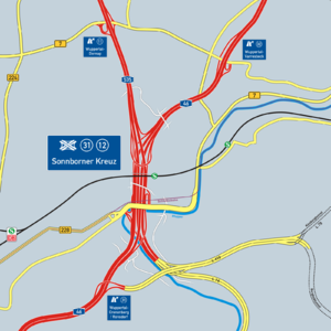 Mapa geral da cruz de Sonnborn