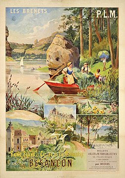 1905 PLM poster by Henry Ganier for the promotion of the Jura region