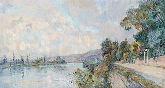 Albert Lebourg (1849-1928) : La Seine et les coteaux de Dieppedalle, vue prise de Croisset, près Rouen