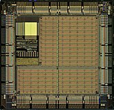Die shot of an Altera Max II FPGA.