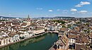 Kota tua Zürich dari atas