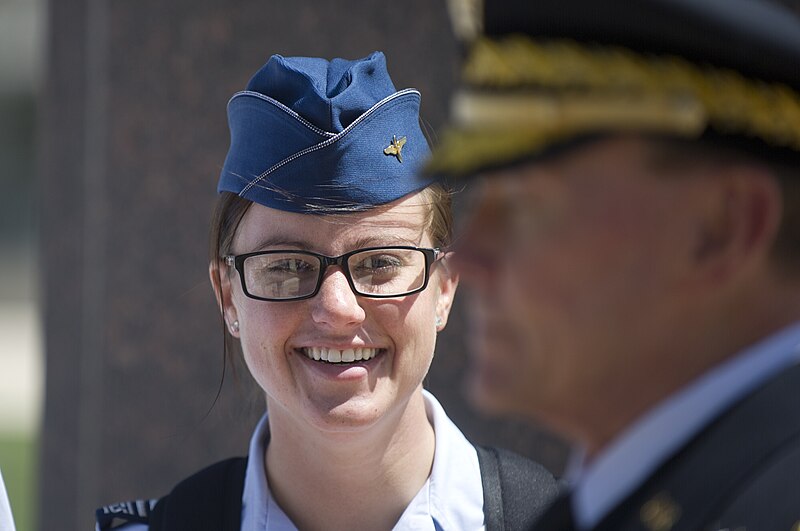 File:An Air Force cadet waits to talk with Army Gen. Martin E. Dempsey, April 2012.jpg