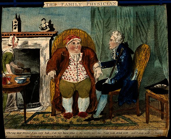 590px-An_obese_man_consulting_a_doctor._Coloured_etching._Wellcome_V0010954.jpg (590Ã480)