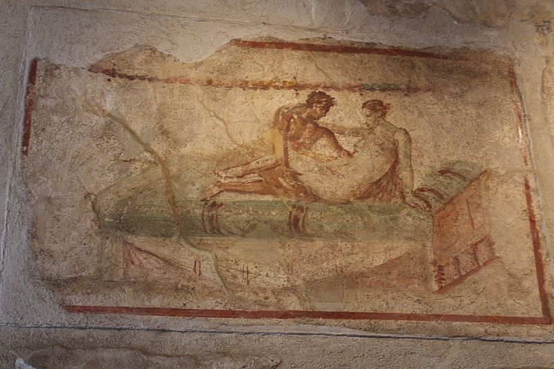 קובץ:Ancient Roman frescos in the Lupanar IMG 0113.JPG