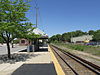 Andover station on a single track section of the Haverhill Line in 2013