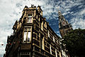 Architecture of Amsterdam, Munttoren clock tower (background). Amsterdam, Netherlands, Northern Europe.jpg