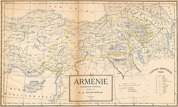 Территория республики Армения, представленная на парижской мирной конференции в 1919 году։