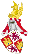 Arms of the Crown Castile with the Old Royal Crest.svg