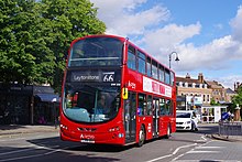 Arriva London Wright Gemini 2 in Wanstead in June 2022 Arriva London DW235 on route 66.jpg