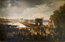 Arrival of the Duke and Duchess of Orleans in Bayonne (Hélèene Feillet, 1840)