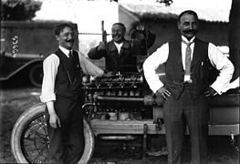 Arthur Michelat et Louis Delâge au Grand Prix automobile de France 1914