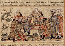 Assassination of the de facto Seljuq ruler Nizam al-Mulk by an Assassin under Hassan-i Sabbah Assassination of Nizam al-Mulk.jpg