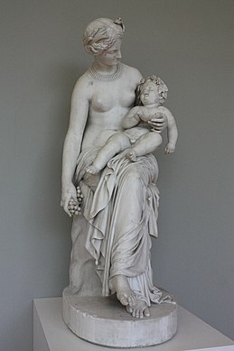 Leucothoé et Bacchus, 1827, marbre, musée du Louvre, Paris