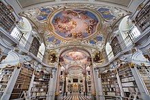 Interior of the Admont Abbey Library. Austria - Admont Abbey Library - 1326.jpg