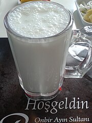 Ayran served in a glass