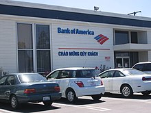 A Bank of America branch with a welcome greeting in Vietnamese Bank of America tieng Viet.jpg