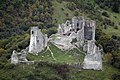 Ruins of Brekov Castle from a bird's eye view