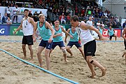 Deutsch: Beachhandball Europameisterschaften 2019 (Beach handball Euro); Tag 6: 7. Juli 2019 – Männerfinale, Dänemark-Norwegen 2:0 (25:18, 19:16) English: Beach handball Euro; Day 6: 7 July 2019 – Men's Final – Denmark-Norway 2:0 (25:18, 19:16)