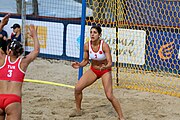 Deutsch: Beachhandball Europameisterschaften 2019 (Beach handball Euro); Tag 2: 3. Juli 2019 – Frauen, Vorrunde Gruppe A, Türkei-Norwegen 0:2 (17:22, 12:20) English: Beach handball Euro; Day 2: 3 July 2019 – Women Preliminary Round Group A – Turkey-Norway 0:2 (17:22, 12:20)