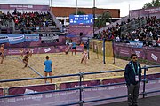 Deutsch: Beachhandball bei den Olympischen Jugendspielen 2018; Tag 5, 10. November 2018; Mädchen, Hauptrunde - Chinese Taipei (Taiwan)-Niederlande 1:2 English: Beach handball at the 2018 Summer Youth Olympics at 11 October 2018 – Girls Main Round – Chinese Taipei (Taiwan)-Netherlands 1:2