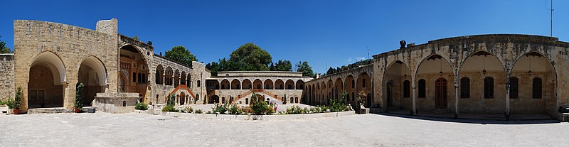 File:Beiteddine Castle Courtyard Panorama.jpg