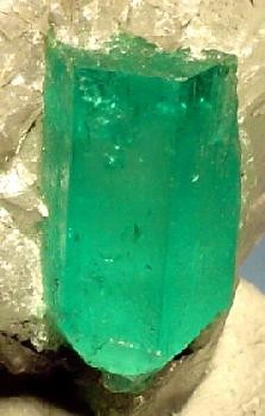 An emerald from Muzo; The Muzo were known as the "Emerald People"