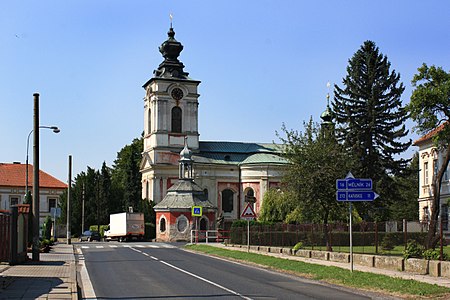 Bezno, church