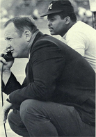 Bo Schembechler (left) and Ernie Nevers