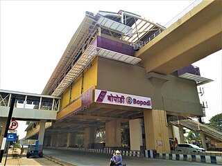 <span class="mw-page-title-main">Bopodi metro station</span> Pune Metros Purple Line metro station