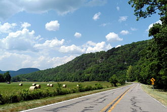 View from the Ozark Highlands Scenic Byway in Boxley Valley Boxley Valley 001.jpg