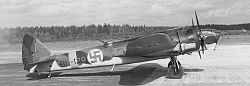The Finns ordered 18 British Bristol Blenheim light bombers in 1936 Bristol Blenheim Mk. IV of the Finnish Air Force.jpg
