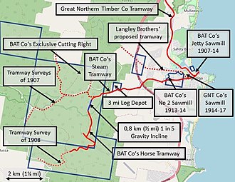 British Australian Tramway route (Woolgoolga)