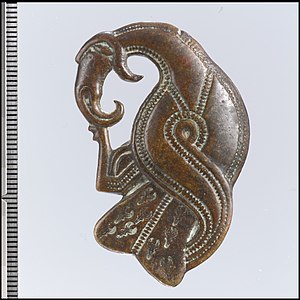 Bronze brooch with Salin style I bird. 550–600.