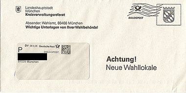 Bundestagswahl 2017 — Wahlbenachrichtigung (KVR/Wahlamt)