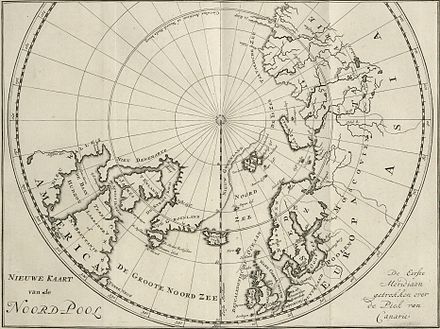 C.G. Zorgdragers map of the North Pole from 1720