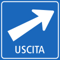 Exit sign (in Italian)