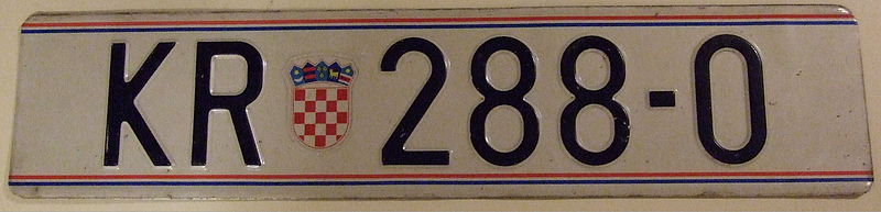 File:CROATIA KRAPINA license plate - Flickr - woody1778a.jpg